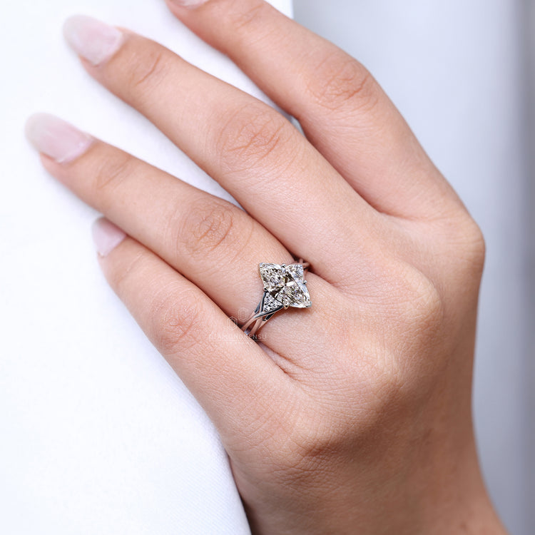 Lab grown marquise diamond seven stone ring.
