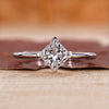 Princess cut engagement ring and solitaire engagement ring.
