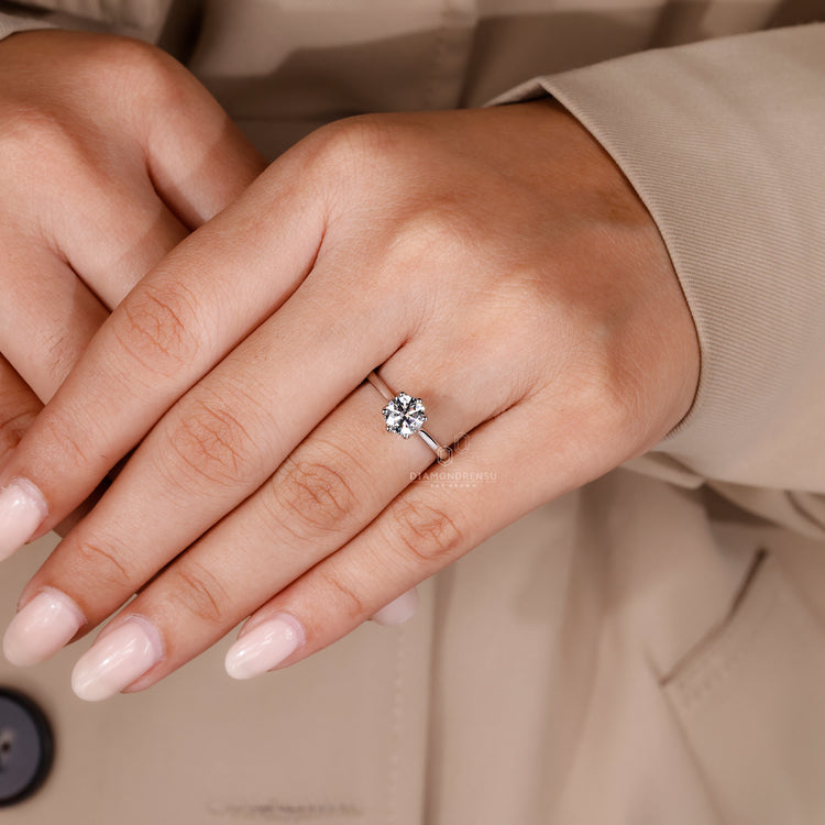 Customise ring with tapered shank ring.
