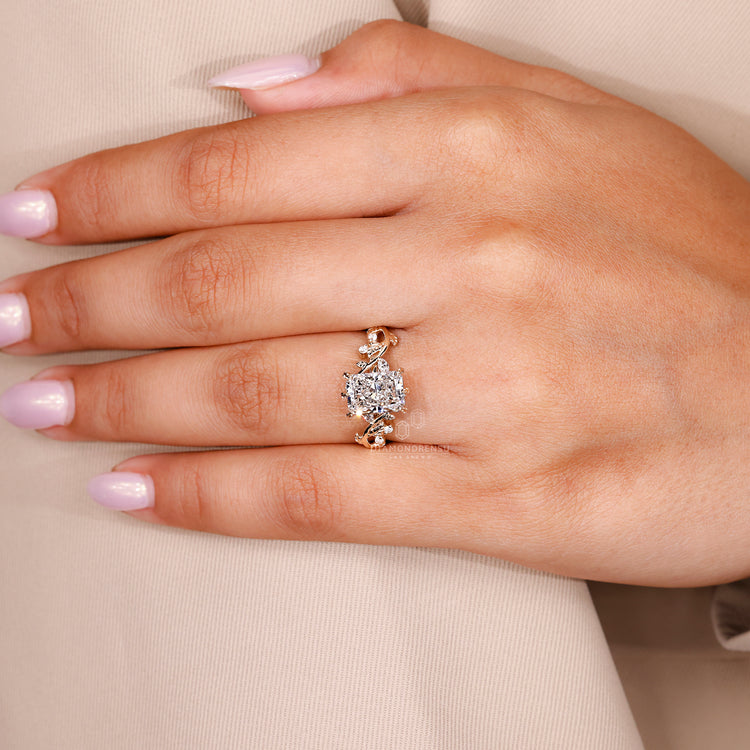 Buy lab grown radiant diamond engagement ring online.
