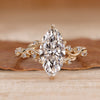 Marquise diamond ring nature inspired style.