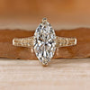 Marquise diamond ring with vintage solitaire design.