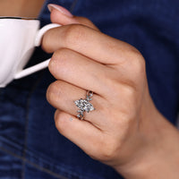 Marquise cut ring nature inspired design.