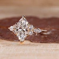 Diamondrensu AU handmade marquise diamond ring.
