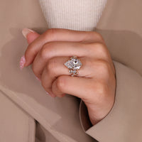 Lab Grown Pear Cut Diamond Engagement Ring design.
