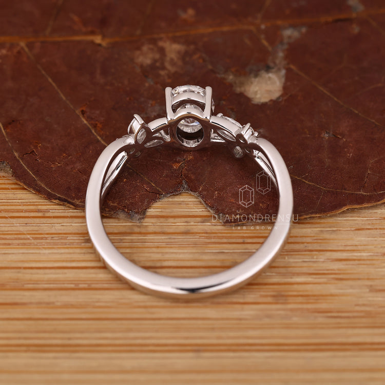 Oval diamond engagement ring available in 0.50 to 2 CT.
