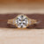 Octagon Old European Cut Ring with trillion side stones.
