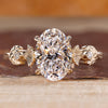 Vintage diamond ring with oval cut centre stone.
