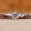 Round Lab-Grown Diamond Hidden Halo Ring 1 - 2 CT