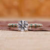 Double side eternity ring with round cut lab grown diamonds.

