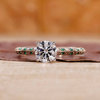Double side eternity ring with round cut lab grown diamonds.
