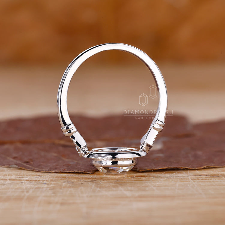 Buy Engagement ring with bezel setting ring.

