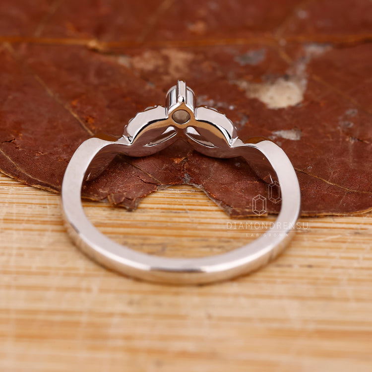 Custom Wedding Band featuring moonstones and vintage details.
