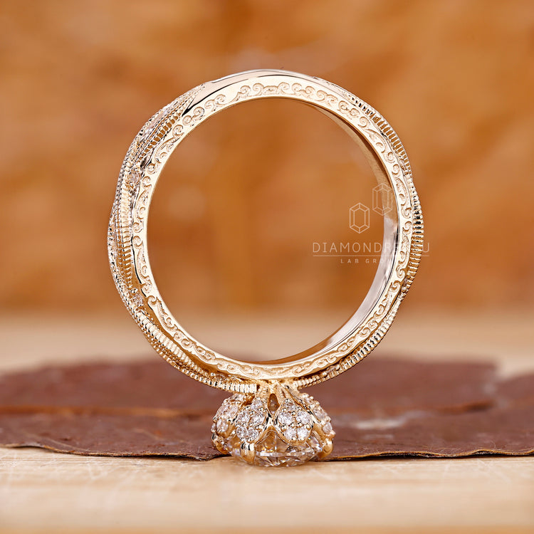 Buy Engagement ring with yellow gold engagement ring.
