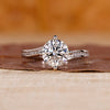 Round Diamond Engagement Ring with bypass setting ring.
