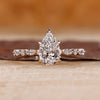 Pear Lab-Grown Diamond Hidden Halo Ring 1 - 2 CT