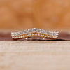 Milgrain wedding band with curvy wedding band design.