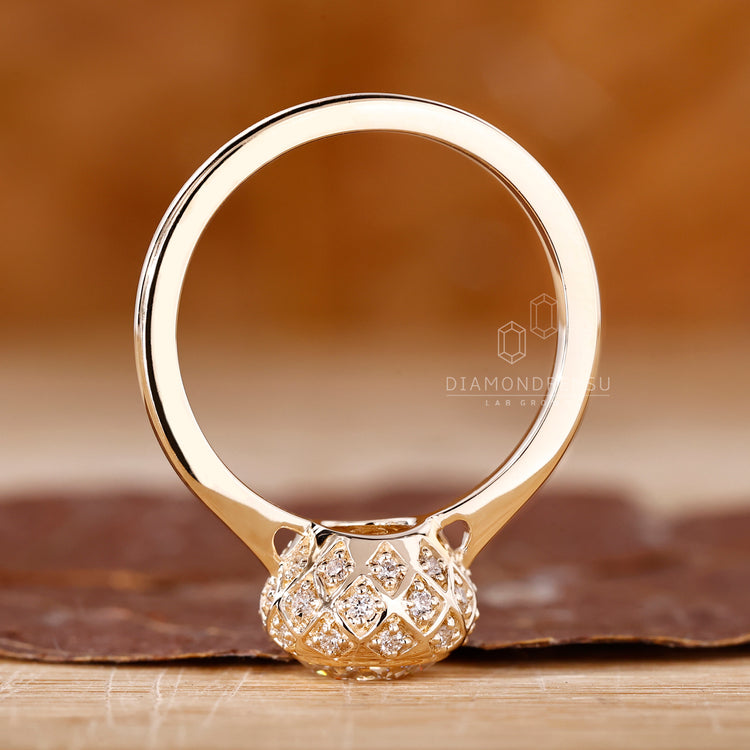 Customise ring using bezel setting ring.
