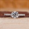 Round Cut Lab-Grown Diamond Pave Ring 1 - 2 CT