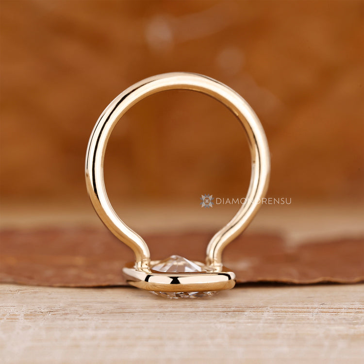 IGI certified handmade cushion cut diamond ring.