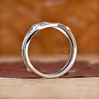 Ring Enhancer Wedding Band with handmade prong setting.
