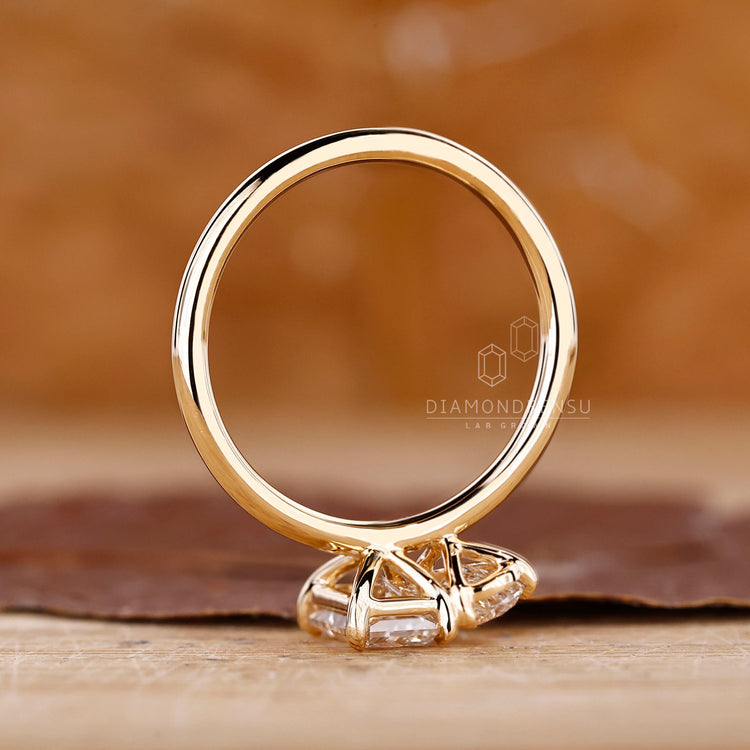 Lab Grown Diamond added to 2 stone engagement ring.
