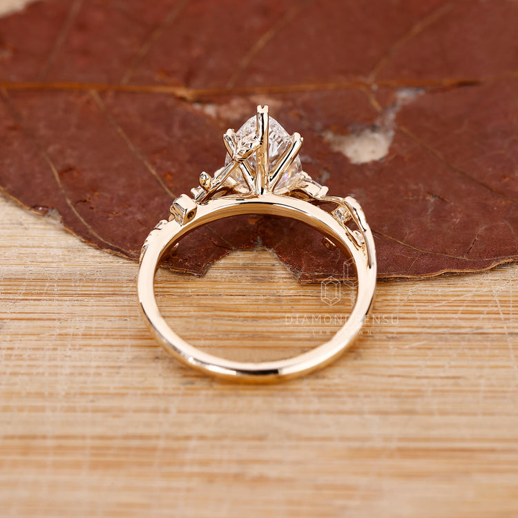 Lab Grown Diamond set in filigree ring.
