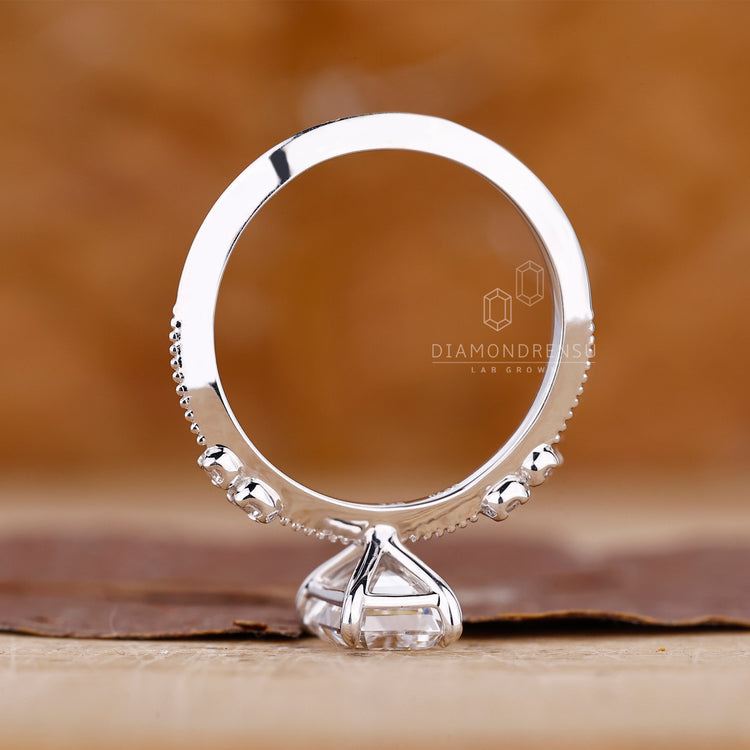 Buy Engagement ring with white gold ring.
