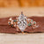 Rose gold diamond ring with Dutch marquise diamond ring.

