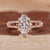 Dutch marquise engagement ring with split shank ring.
