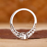 White Gold Ring with lab grown diamond center stone.
