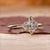 IGI certified solitaire diamond ring with Dutch marquise cut.

