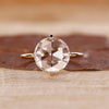 Round Rose Cut Diamond Ring with compass prong setting.
