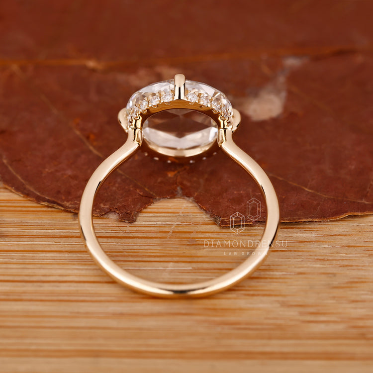 Solitaire Diamond Ring featuring IGI certified rose cut.
