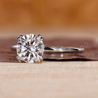 IGI certified solitaire ring featuring lab grown diamond.
