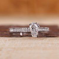 This Handmade Coffin Cut Diamond Ring Boasts a Pave Design that's truly Unique.