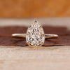 Pear cut diamond ring solitaire eight claw vintage.
