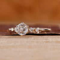 Portuguese cut ring tapered shank six prong style.
