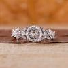 Portuguese diamond ring marquise stones twisted pave.