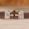 Two stone radiant cut lab diamond ring by Diamondrensu AU.
