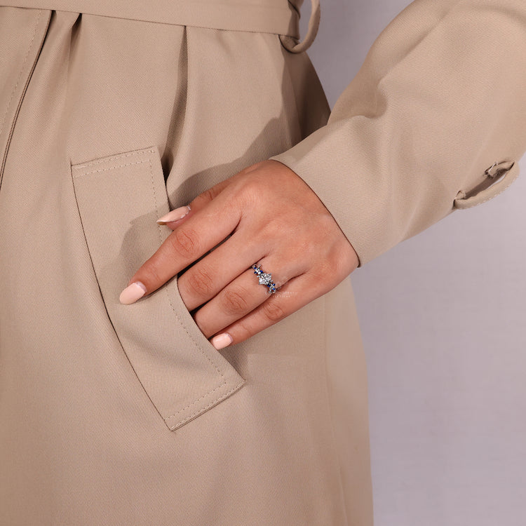 Diamondrensu AU marquise diamond ring cluster style.
