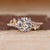 Round old European cut ring pave nature cathedral.
