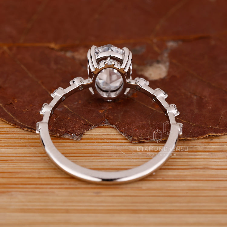 Oval rose cut diamond ring available in 1 to 2 CT.
