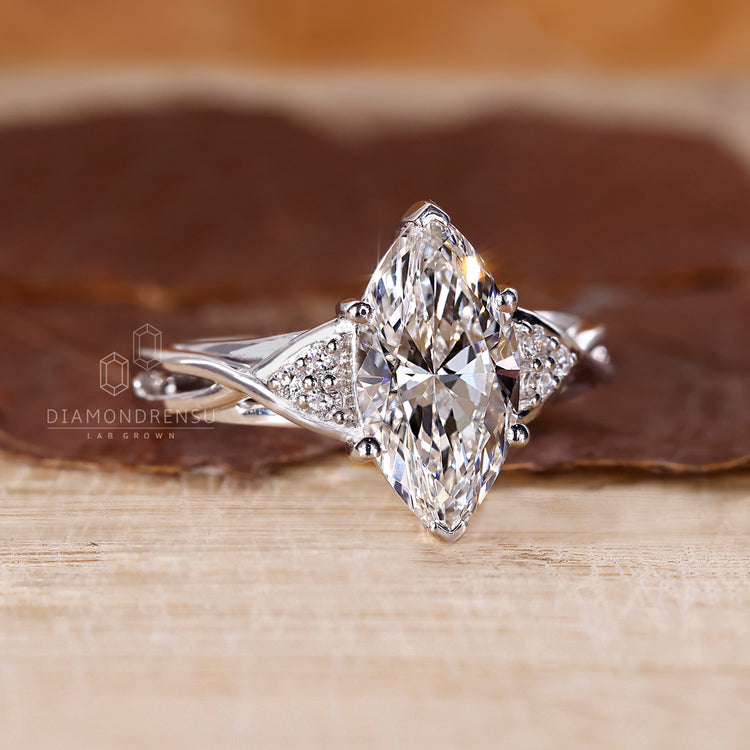 IGI certified seven stone diamond ring design.

