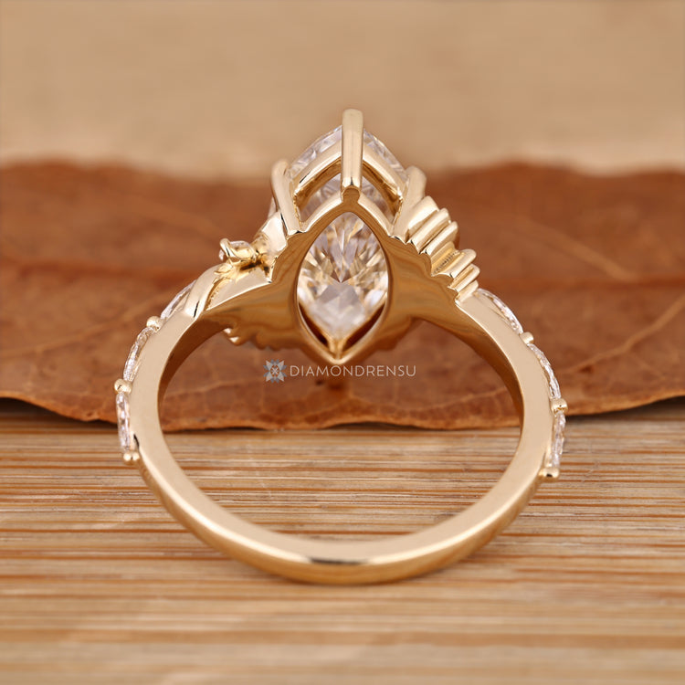 Diamondrensu AU marquise diamond ring handmade