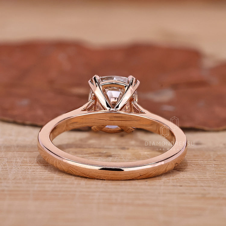 Cushion old European cut ring IGI certified style.