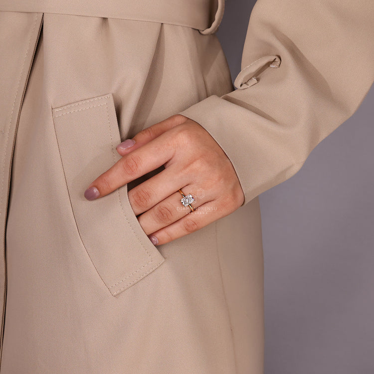 Radiant cut diamond engagement ring available in 1 to 3 CT.