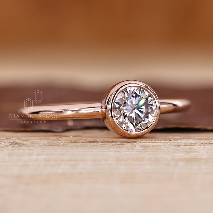 Lab grown diamond solitaire ring with IGI certification.
