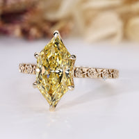 Dutch marquise ring cathedral six claw setting.