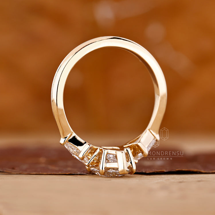 IGI certified handmade marquise diamond ring.
